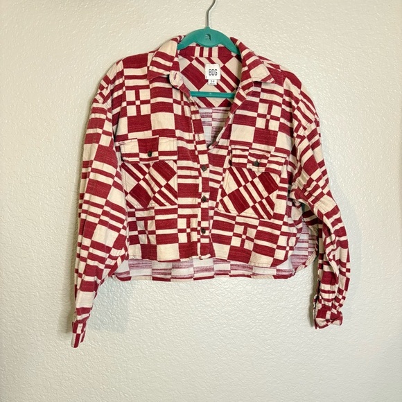 Urban outfitters BDG oversized cropped flannel top Boxy Women Small - Picture 11 of 13